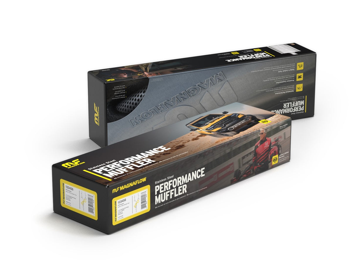 MagnaFlow Universal xMOD Muffler; 3 in Offset/Dual; 5 in x 18 in x 8 in Body Muffler 14009