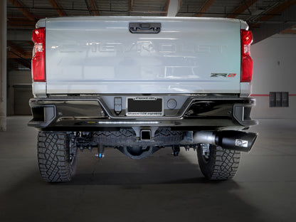 aFe Large Bore-HD 5 IN 409 Stainless Steel DPF-Back Exhaust System w/Black Tip - Chevy/GMC 2024-2026 6.6L