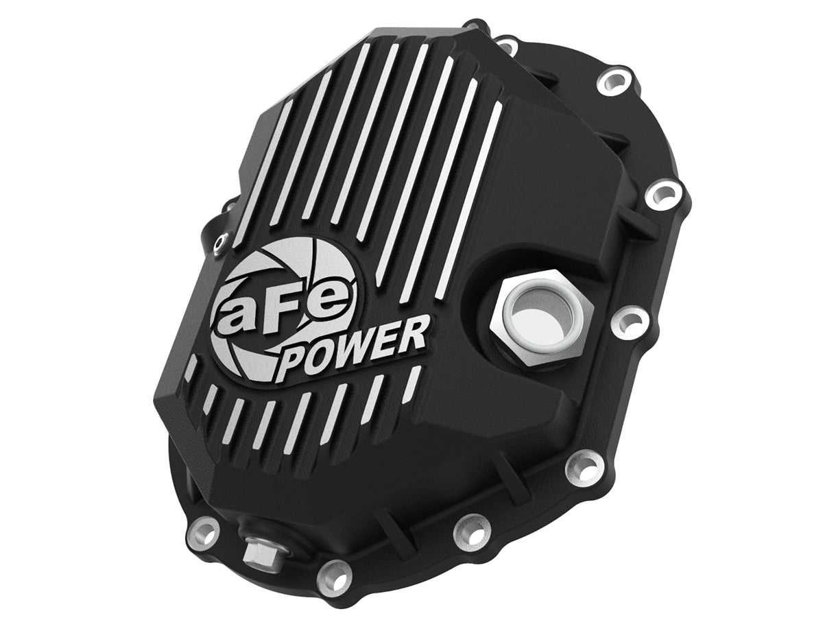 aFe Pro Series Front Differential Cover Black w/ Machined Fins - Chevy/GMC 2011-2020 6.0L/6.6L