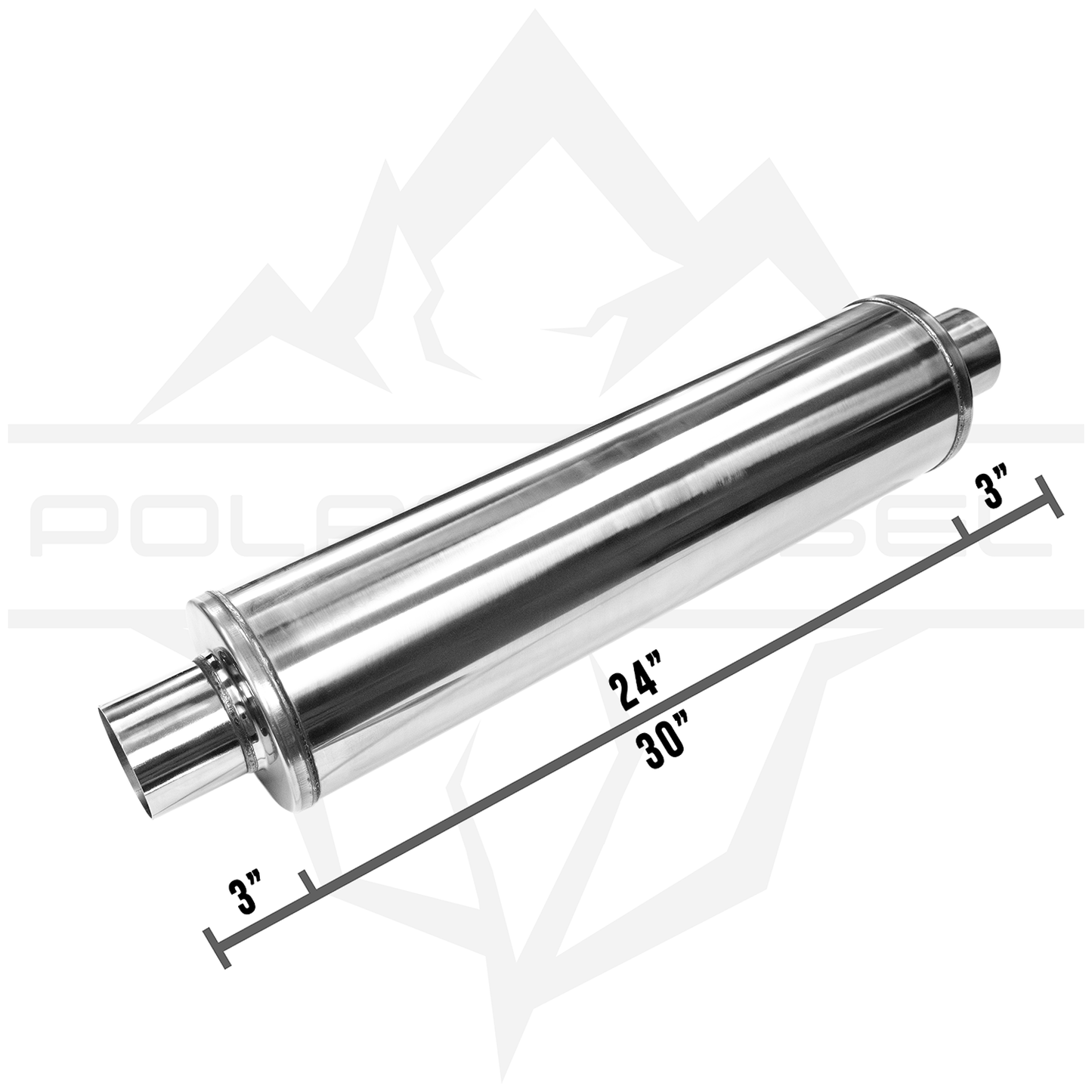 Polar Universal 3" Silencer Muffler