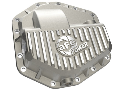 aFe Street Series Front Differential Cover Raw w/ Machined Fins - Ford 2023-2026 6.7L/7.3L