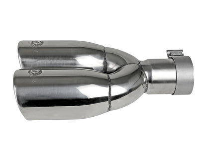 aFe MACH Force-Xp 304 Stainless Steel Clamp-on Exhaust Tip Polished - 49T25374-P12