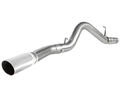 aFe Large Bore-HD 5 IN 409 Stainless Steel DPF-Back Exhaust System w/Polished Tip - Chevy/GMC 2011-2016 6.6L