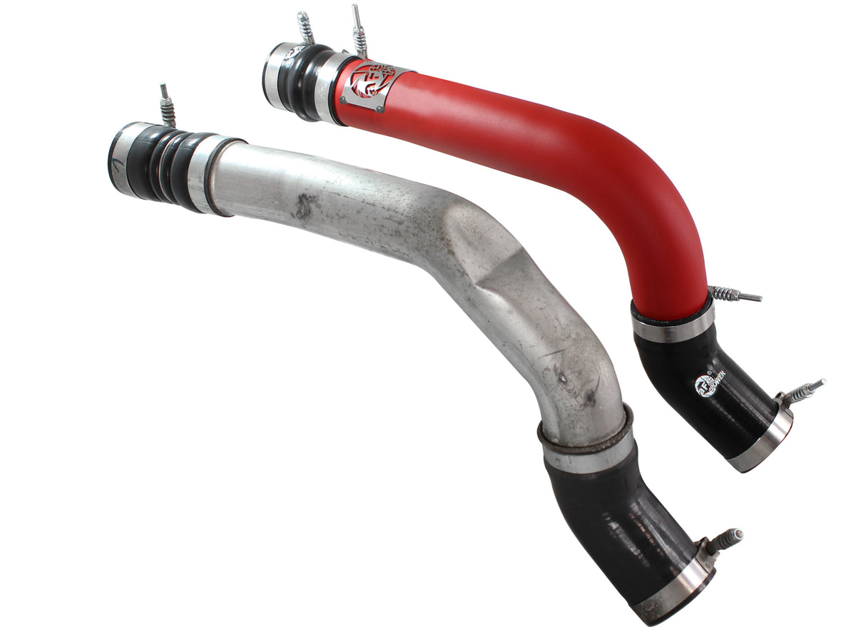 aFe BladeRunner 3 IN Aluminum Hot and Cold Charge Pipe Kit Red - Ram 2013-2018 6.7L