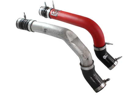 aFe BladeRunner 3 IN Aluminum Hot and Cold Charge Pipe Kit Red - Ram 2013-2018 6.7L