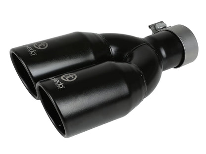 aFe Takeda 304 Stainless Steel Clamp-on Exhaust Tip Black - 49T25374-B121