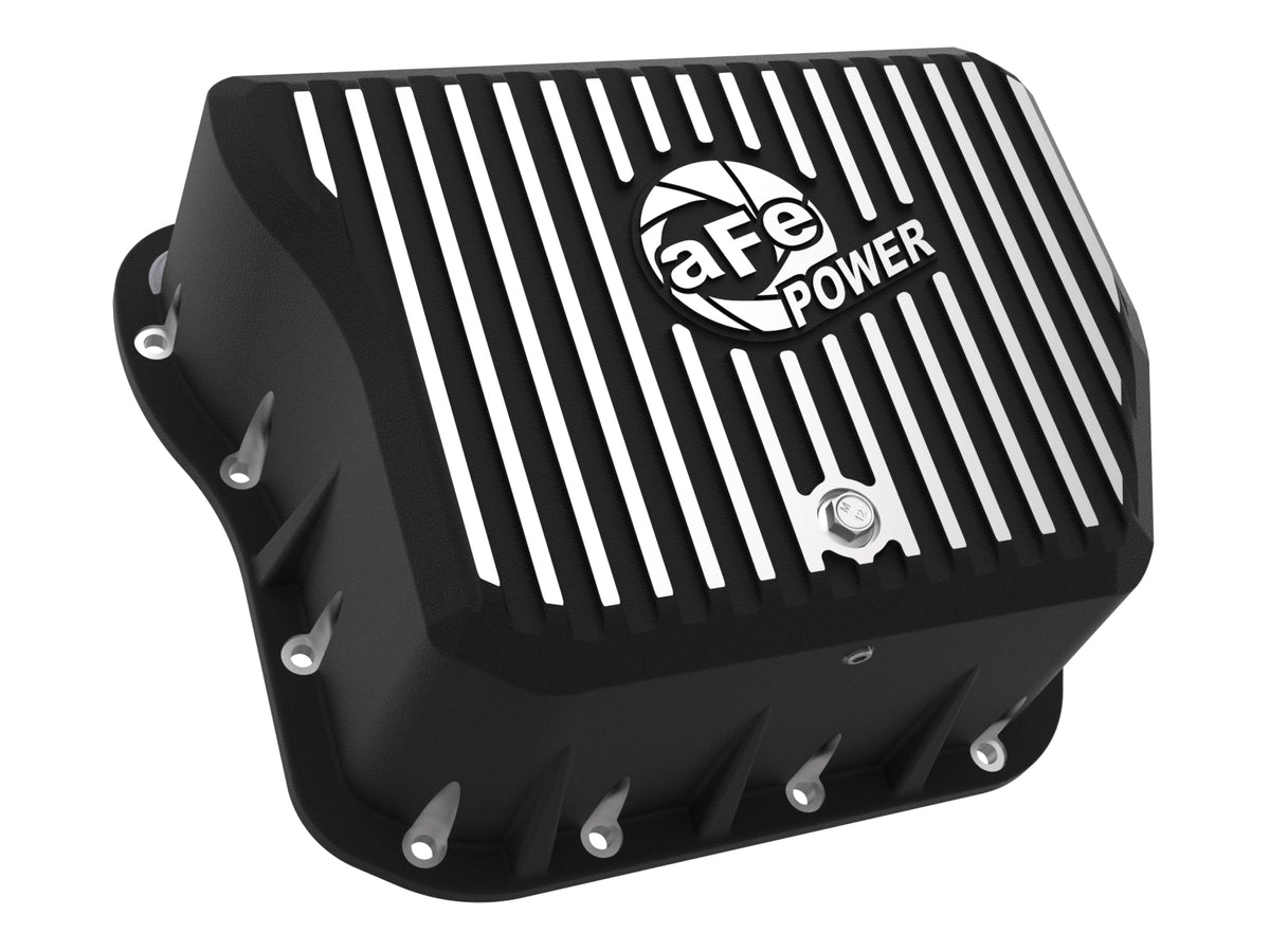 aFe Pro Series Transmission Pan Black w/ Machined Fins - Dodge 1994-2007 5.9L