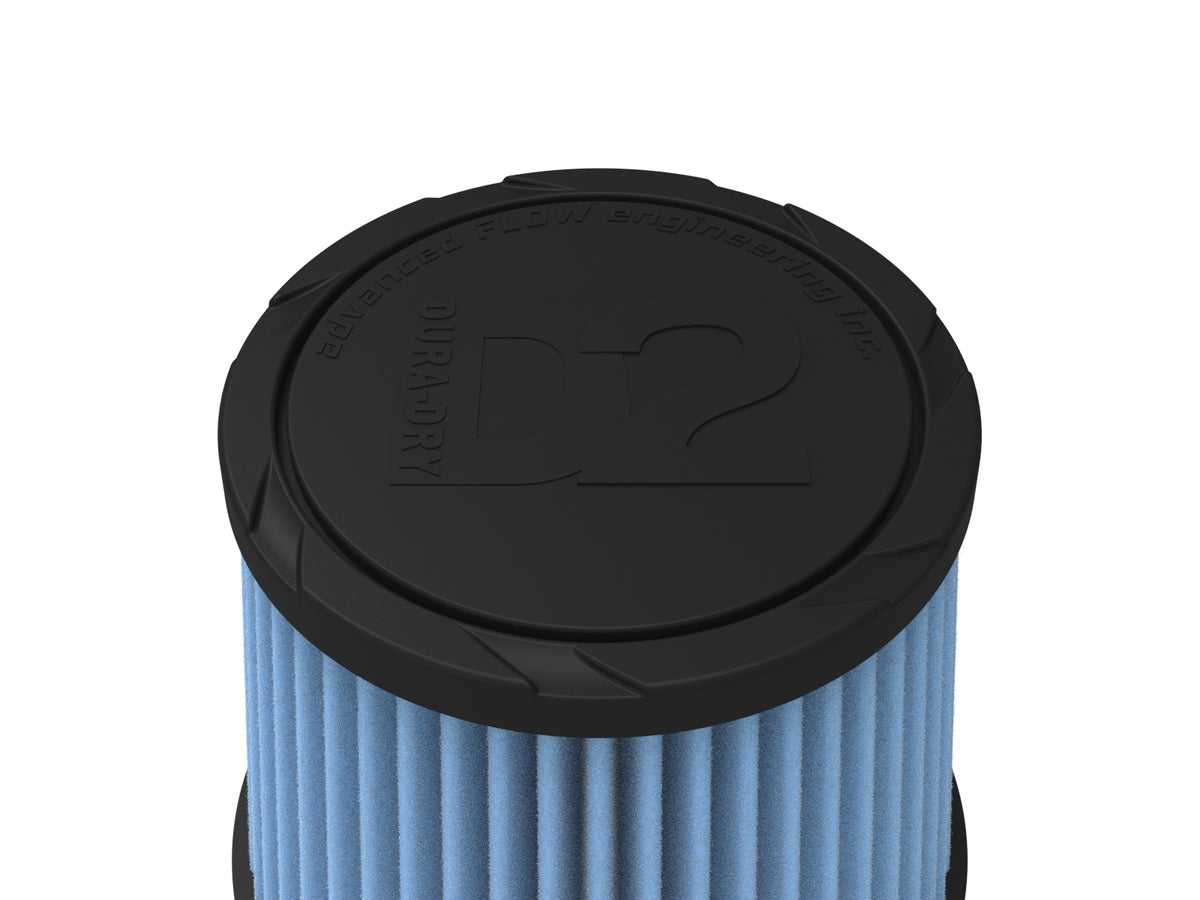 aFe Universal Clamp-On Air Filter w/ D2 Dura-Dry Media - 21-38505V