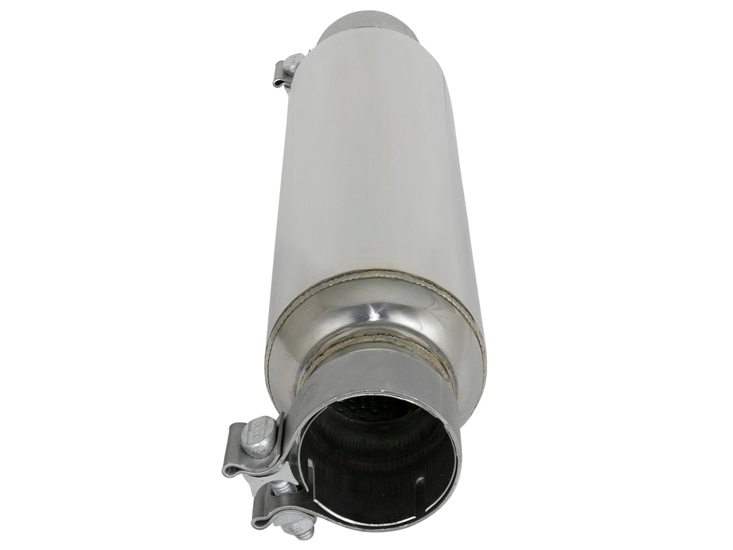 aFe MACH Force-Xp 304 Stainless Steel 2.5 IN Inet/Outlet Resonator 15 IN L