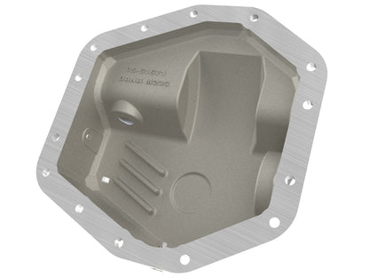 aFe Street Series Front Differential Cover Raw w/ Machined Fins - Ford 2023-2026 6.7L/7.3L