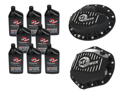aFe Front & Rear Differential Cover Package w/ Oil - Dodge/Ram 2003-2013 5.9L/6.7L
