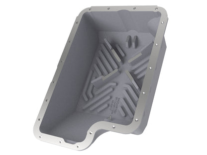 aFe Street Series Transmission Pan Black w/ Machined Fins - Ford 1994-2010