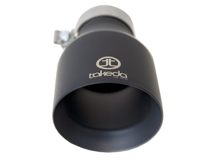 aFe Takeda 409 Stainless Steel Clamp-on Exhaust Tip Black - 49T30504-B09