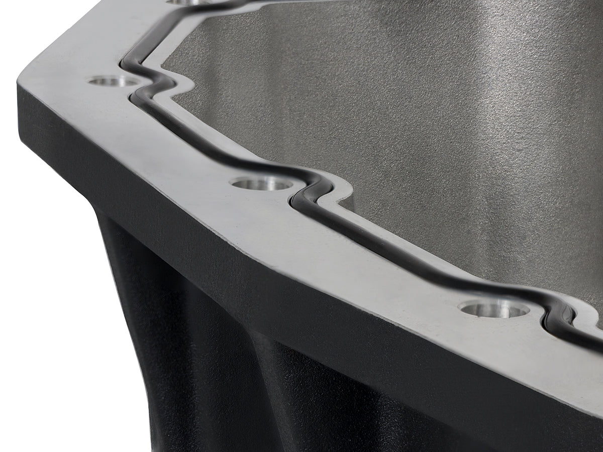aFe Pro Series Engine Oil Pan Black w/ Machined Fins - Ford 2011-2026 6.7L