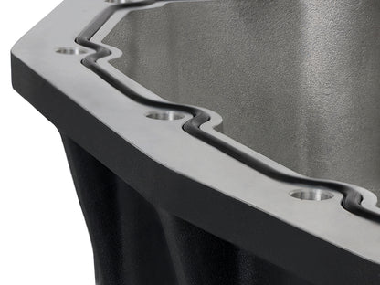aFe Pro Series Engine Oil Pan Black w/ Machined Fins - Ford 2011-2026 6.7L
