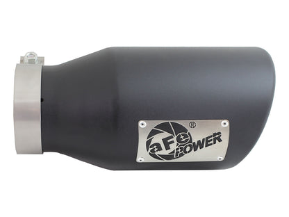 aFe MACH Force-Xp 409 Stainless Steel Clamp-on Exhaust Tip Black - 49T40601-B12