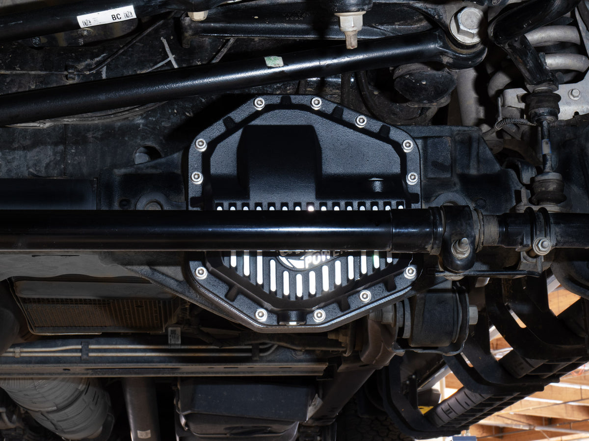aFe Pro Series Front Differential Cover Black w/ Machined Fins - Ford 2023-2026 6.7L/7.3L