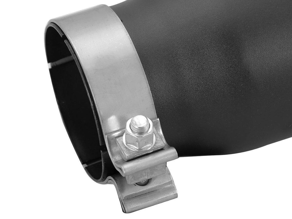 aFe MACH Force-Xp 409 Stainless Steel Clamp-on Exhaust Tip Black - 49T35456-B12