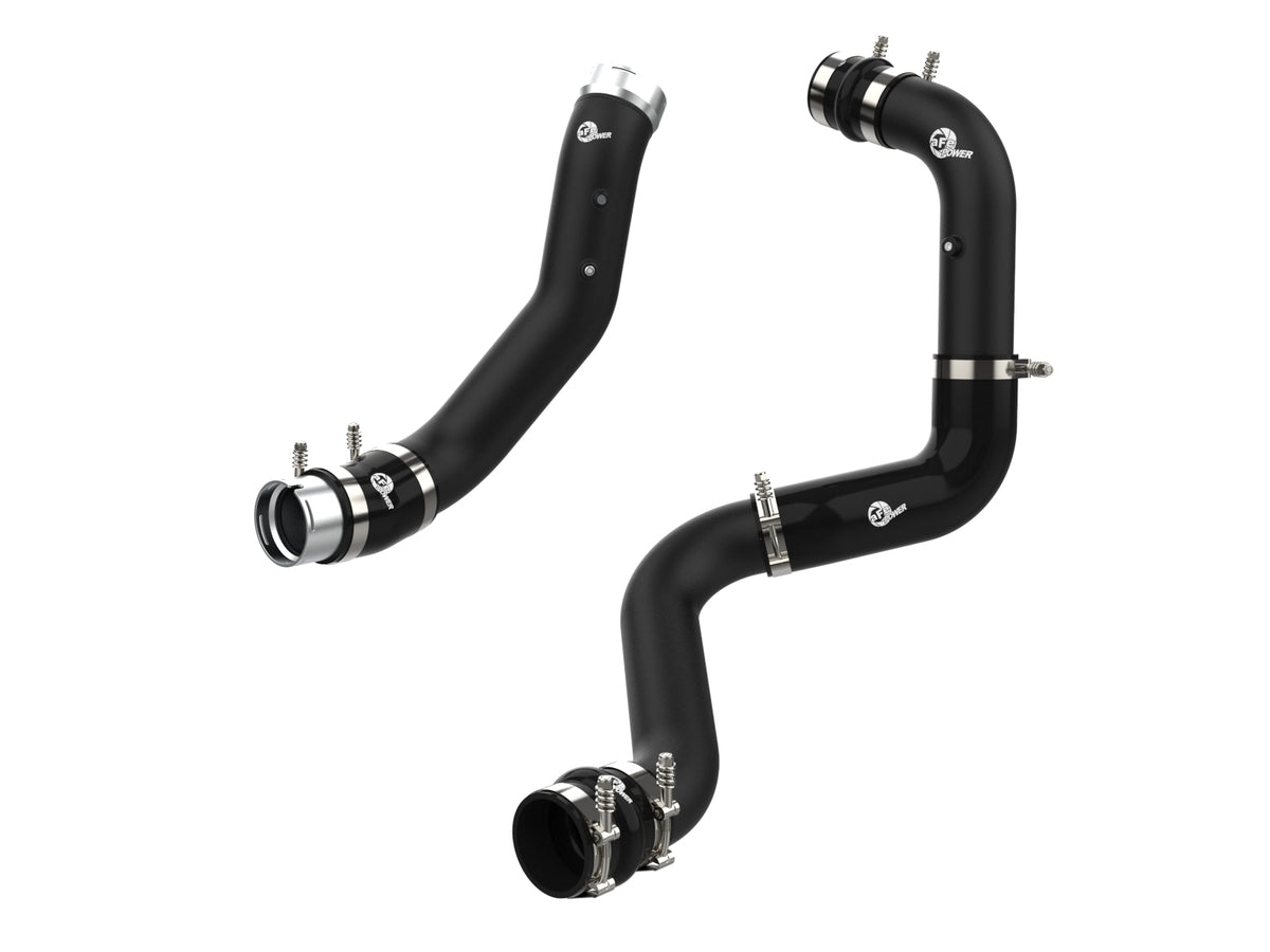 aFe BladeRunner Aluminum Hot and Cold Charge Pipe Kit Black - Chevy/GMC 2024-2026 6.6L