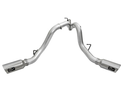 aFe ATLAS 4 IN Aluminized Steel DPF-Back Exhaust System w/Polished Tip - Chevy/GMC 2016 6.6L