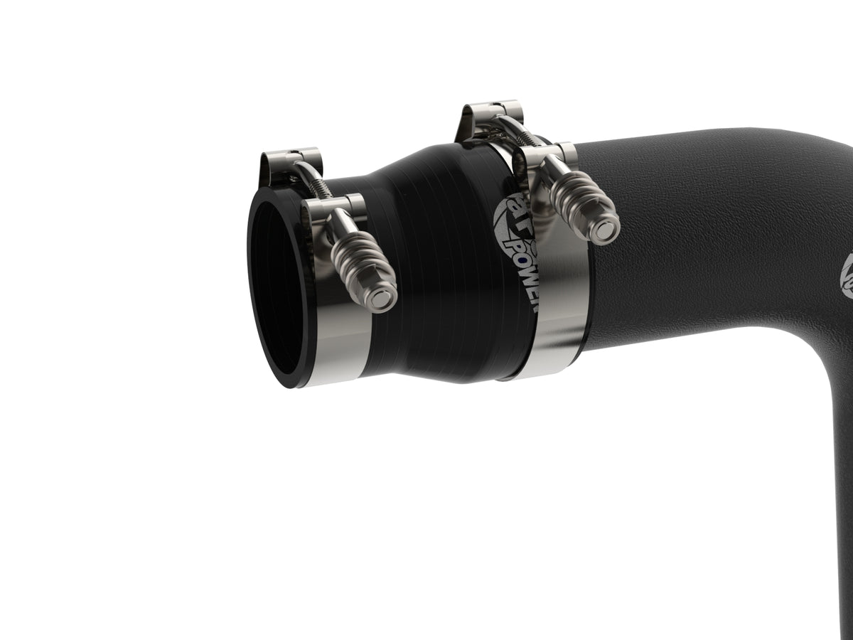 aFe BladeRunner 3 IN & 3-1/2 IN Aluminum Hot and Cold Charge Pipe Kit Black - Chevy/GMC 2006-2010 6.6L