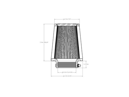 aFe Universal Clamp-On Air Filter w/ D2 Dura-Dry Media - 21-35011V