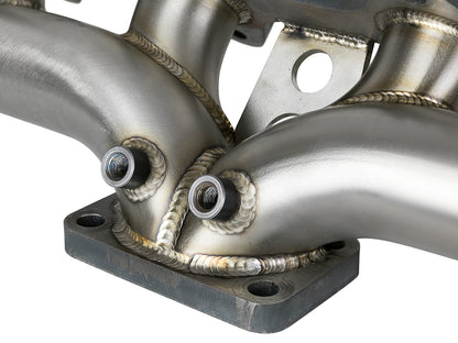 aFe Twisted Steel 304 Stainless Header w/ T4 Turbo Manifold