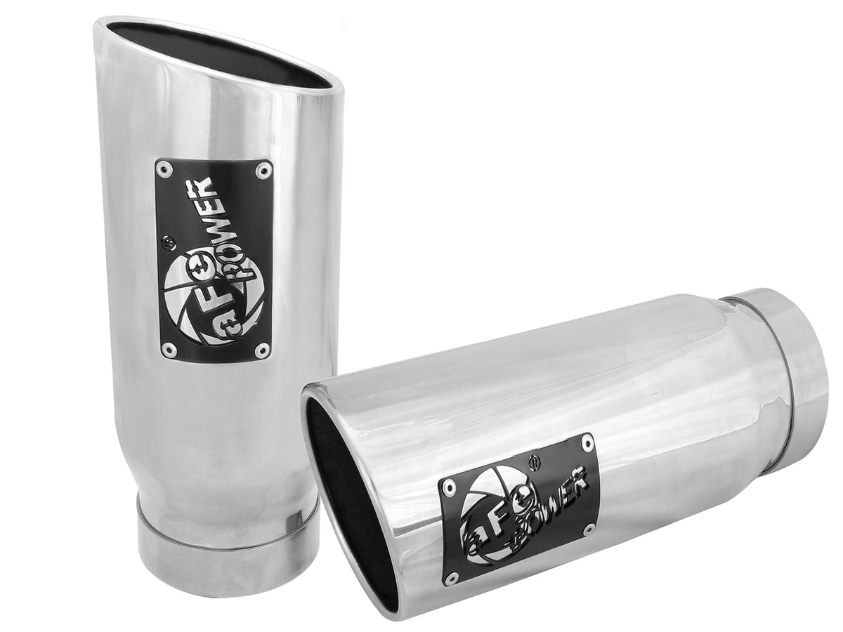 aFe MACH Force-Xp 409 Stainless Steel Clamp-on Exhaust Tip Polished Pair