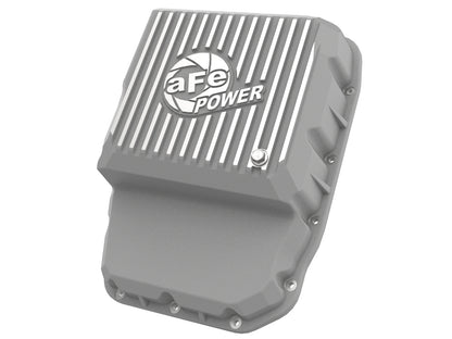 aFe Street Series Transmission Pan Raw w/ Machined Fins - Dodge/Ram 2007-2024 6.7L