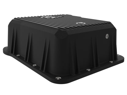 aFe Pro Series Transmission Pan Black w/ Machined Fins - Chevy/GMC 2001-2019 6.6L/8.1L
