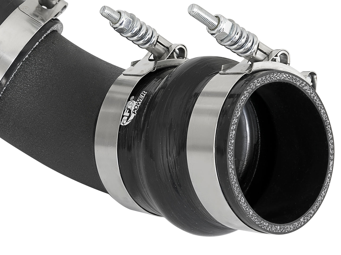 aFe BladeRunner 3 IN Aluminum Hot Charge Pipe Black - Chevy/GMC 2017-2019 6.6L
