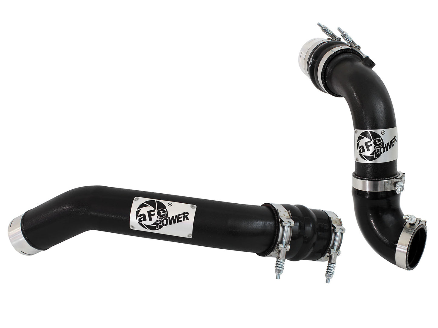 aFe BladeRunner 3 IN Aluminum Hot and Cold Charge Pipe Kit Black - Ford 2011-2016 6.7L