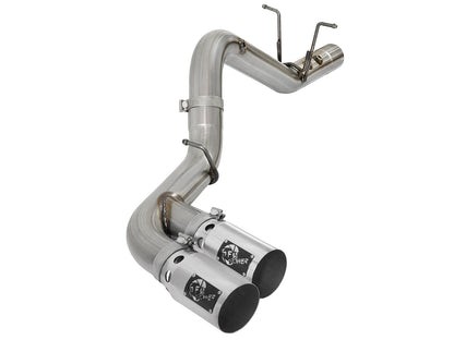 aFe Rebel XD Series 4 IN 409 Stainless Steel DPF-Back Exhaust w/Dual Polished Tips - Chevy/GMC 2017-2019 6.6L