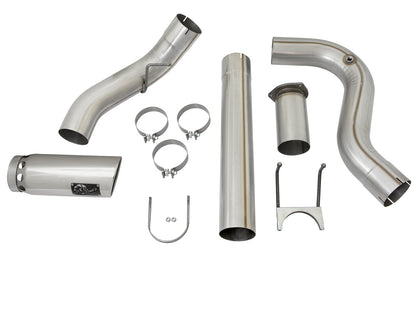 aFe ATLAS 5 IN Aluminized Steel DPF-Back Exhaust System w/Polished Tip - Ford 2017-2026 6.7L