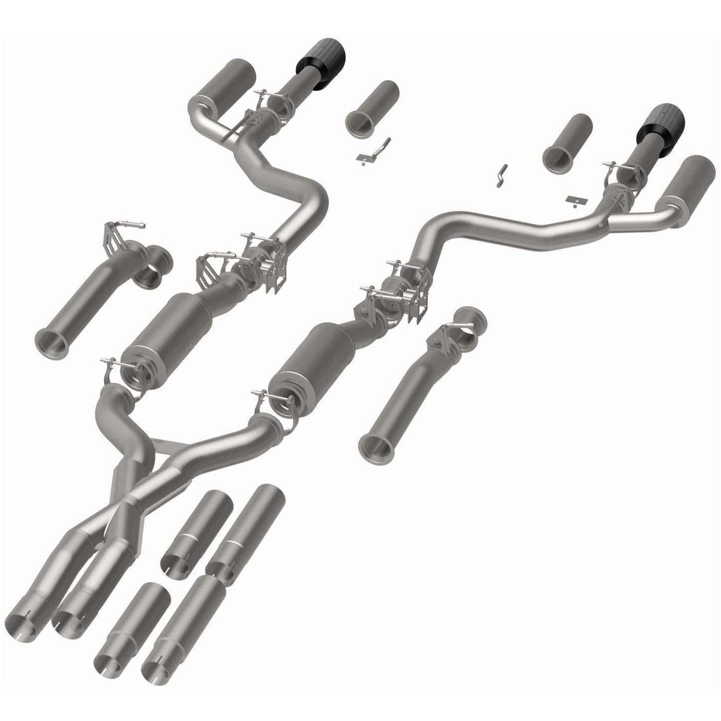 MagnaFlow xMOD Series Carbon Fiber Tips Cat-Back System 19496