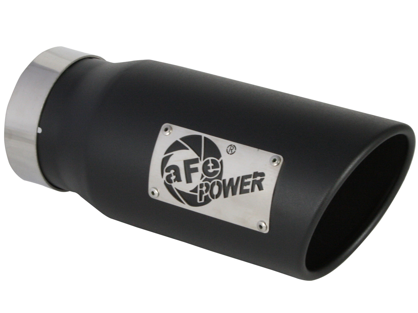 aFe MACH Force-Xp 409 Stainless Steel Clamp-on Exhaust Tip Black - 49T40501-B12