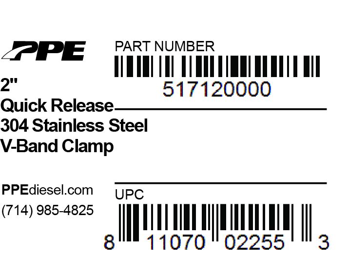 PPE 2.0 Inch V Band Clamp Quick Release