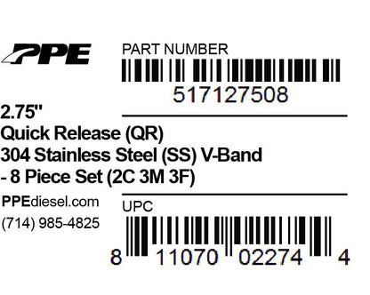 PPE 2.75 Inch V Band 1C 1M 1F QR