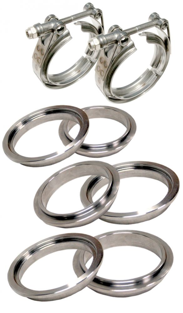 PPE 4 Inch V Band Clamp Stainless Steel 8 Piece Set 2C 3M 3F