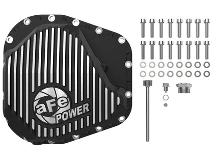 aFe Pro Series Rear Differential Cover Black w/ Machined Fins - Ford 2023-2026 6.7L/7.3L