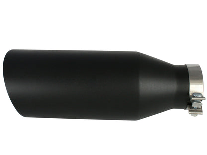 aFe MACH Force-Xp 409 Stainless Steel Clamp-on Exhaust Tip Black - 49-92023-B