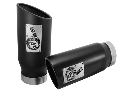 aFe MACH Force-Xp 409 Stainless Steel Clamp-on Exhaust Tip Black - 49T40506-B12