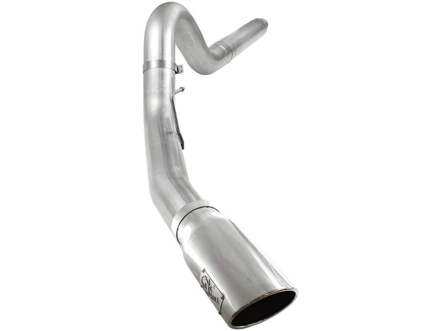 aFe ATLAS 5 IN Aluminized Steel DPF-Back Exhaust System w/Polished Tip - Ford 2008-2010 6.4L