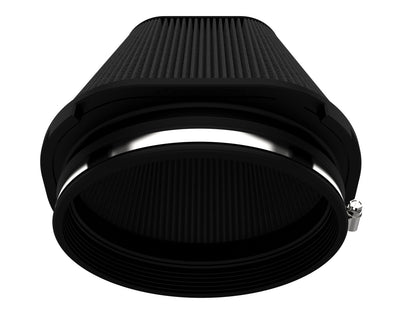 aFe Track Series Intake Replacement Air Filter w/ Black Pro 5R Media - Black, Flange Inside Diameter 5.50 x 7.50 in
