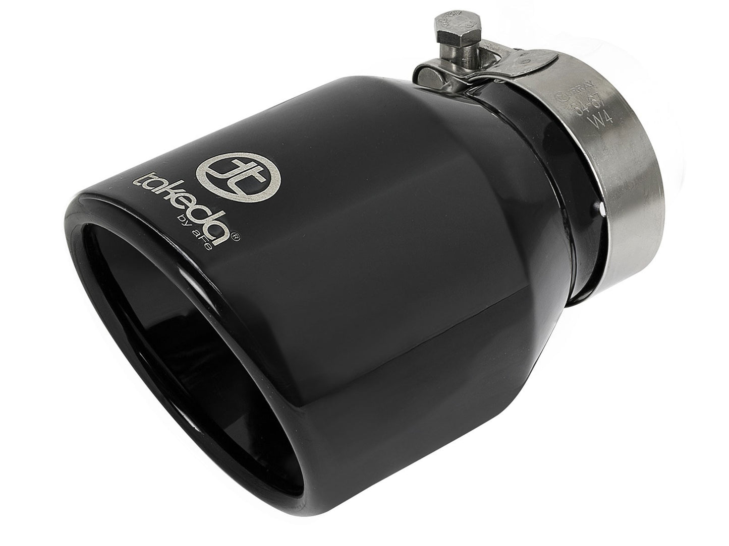aFe Takeda 304 Stainless Steel Clamp-on Exhaust Tip Black - 49T25404-B061
