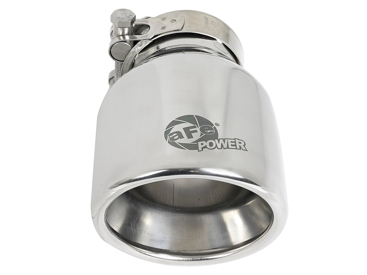 aFe MACH Force-Xp 304 Stainless Steel Clamp-on Exhaust Tip Polished - 49T25404-P06