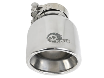 aFe MACH Force-Xp 304 Stainless Steel Clamp-on Exhaust Tip Polished - 49T25404-P06