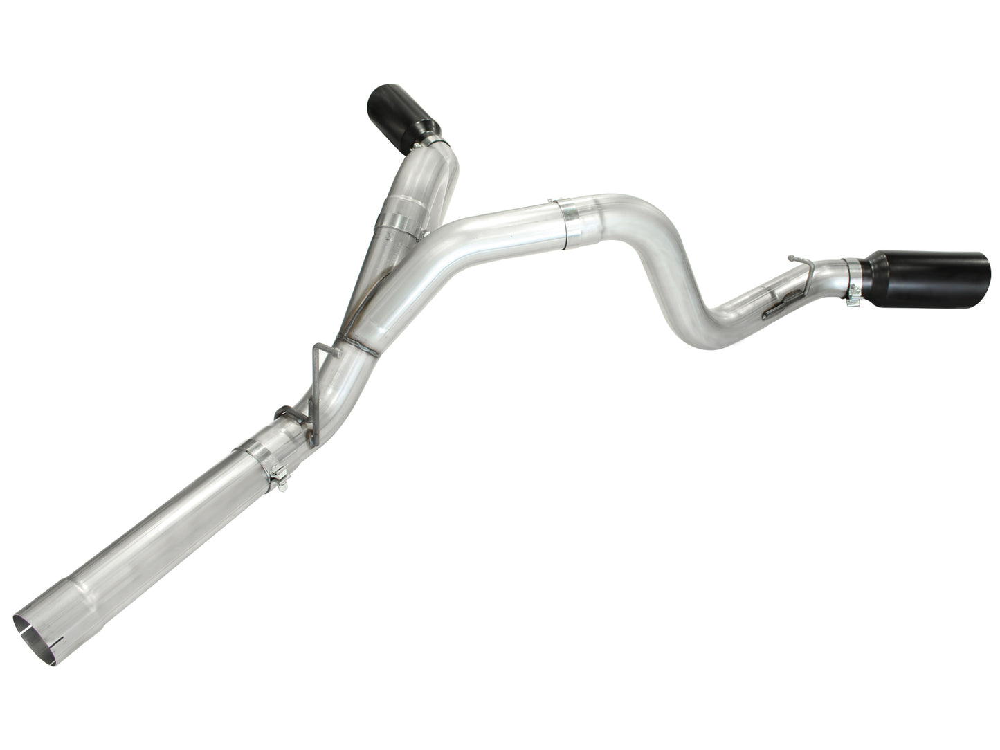 aFe ATLAS 4 IN Aluminized Steel DPF-Back Exhaust System w/Black Tip - Chevy/GMC 2011-2016 6.6L