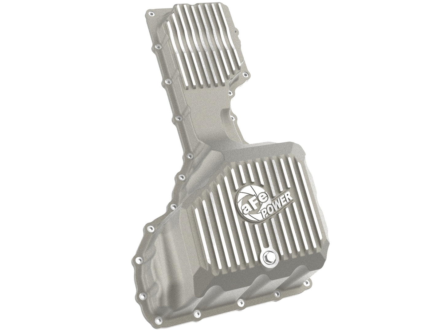 aFe Street Series Engine Oil Pan Raw w/ Machined Fins - Chevy/GMC 2017-2019 6.6L