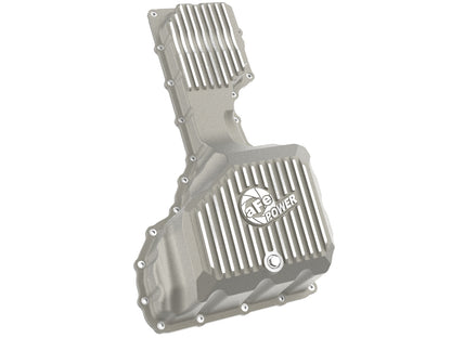 aFe Street Series Engine Oil Pan Raw w/ Machined Fins - Chevy/GMC 2017-2019 6.6L